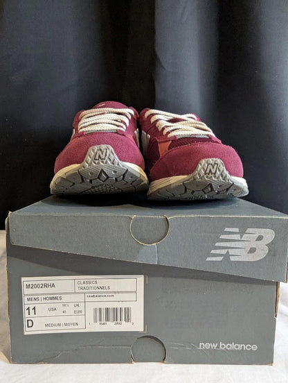 NEW BALANCE 2002R M2002RHA "Red Wine" Suede Pack Men's Size 11 EC W/ Box