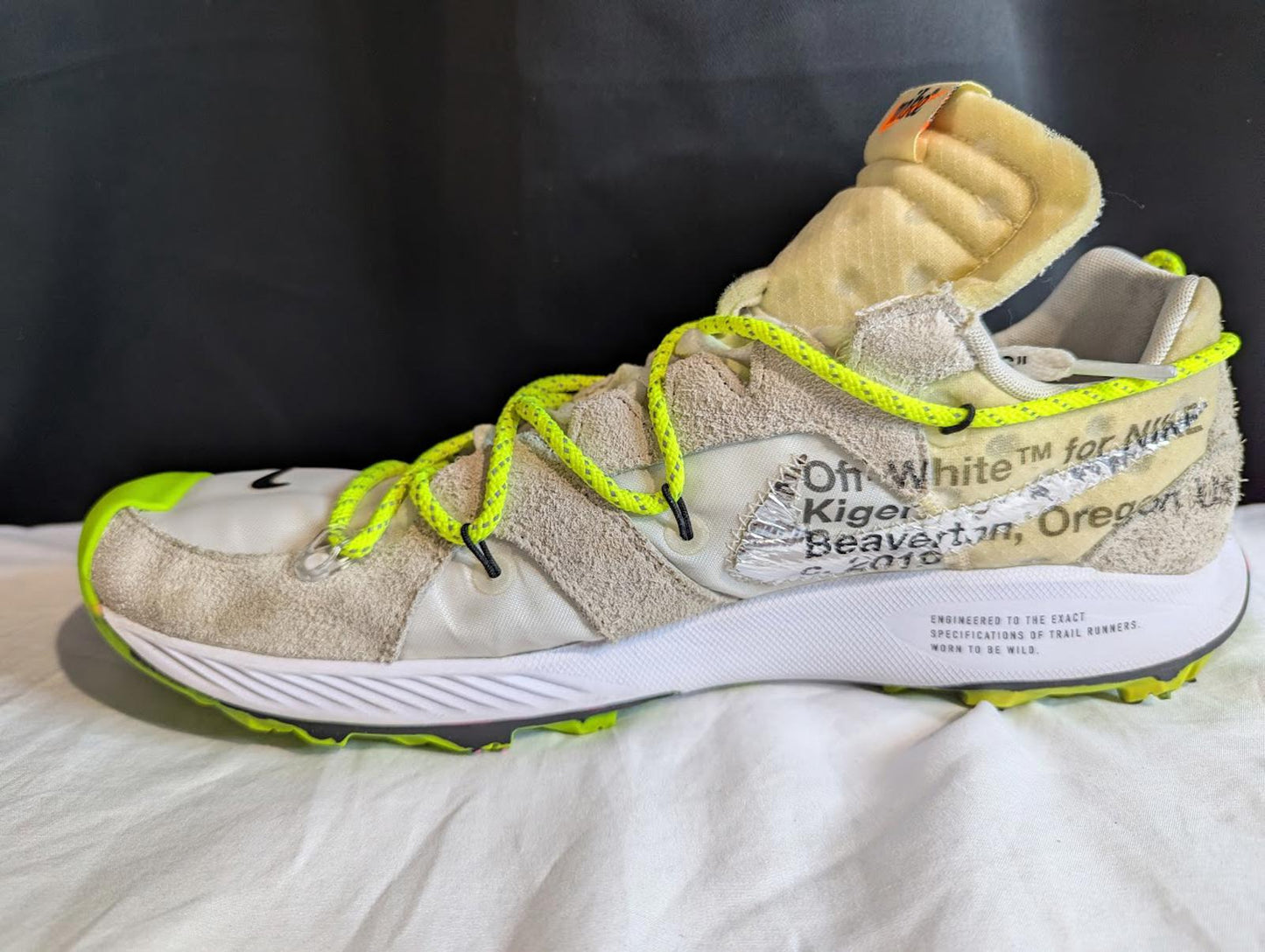 OFF-WHITE x Nike Air Zoom Terra Kiger 5 White 14W/12.5M Used ExcellentCD8179-100