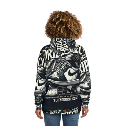 Drip Check Sneaker Hoodie — All-Over Print Streetwear