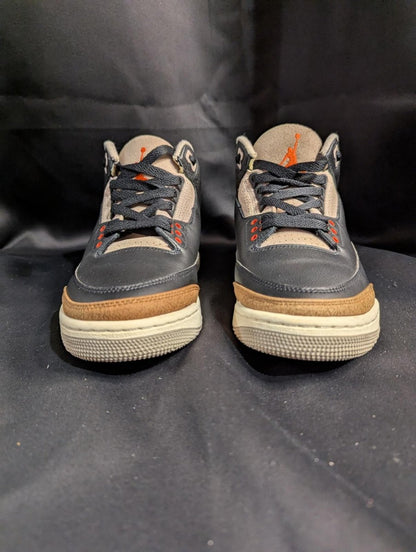 Jordan 3 Retro "Desert Elephant" Black Rush Orange US 8 Used Good CT8532 - 008 - Sole & Drip