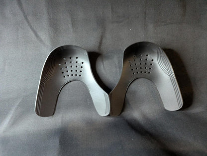 2 - Pack Crease Guards Shoe Shields Sneaker Toe Box Protector Large (White/Black) - Sole & Drip