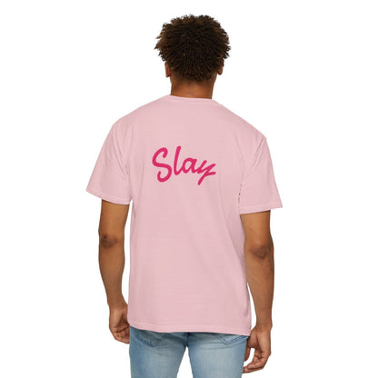 Baddie 67 T-Shirt — Pink Script "Baddie" Front & "Slay" Back - Sole & Drip
