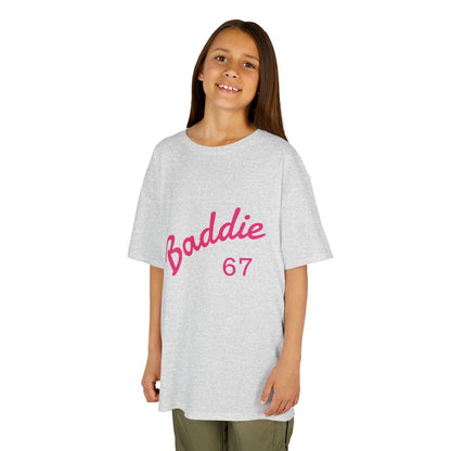 Kids Tee — Pink “Baddie 67” Front & “Slay” Back Graphic - Sole & Drip