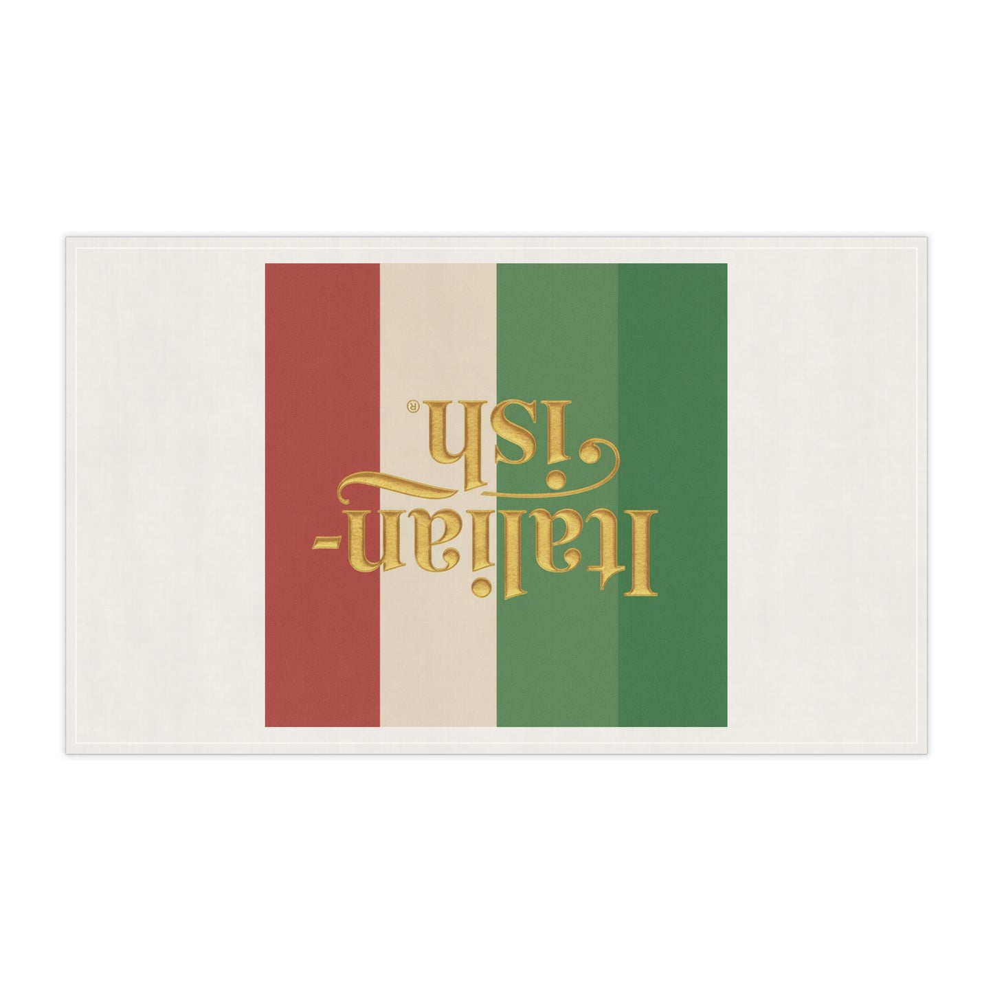 Italian-ish Tea Towel — Retro Italian Flag Kitchen Towel