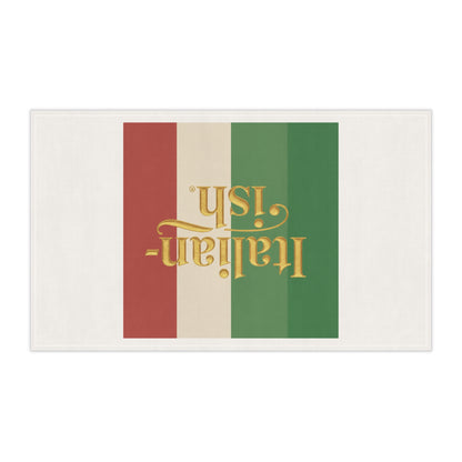 Italian-ish Tea Towel — Retro Italian Flag Kitchen Towel