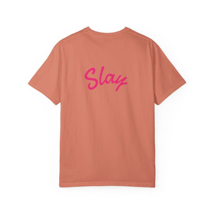 Baddie 67 T-Shirt — Pink Script "Baddie" Front & "Slay" Back - Sole & Drip