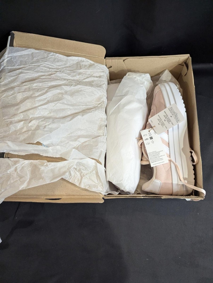 NEW Adidas Pink Suede Platform Sneakers Cloud White Size 6.5 Casual Shoes - Sole & Drip