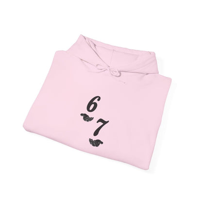 Hooded Sweatshirt - 6 7 w/hands on Front , Six Seven on back and 6 7 w hands on Left side - Sole & Drip