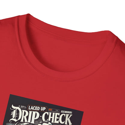 Drip Check Sneaker Tee — Vintage Shoe Care Graphic T-Shirt