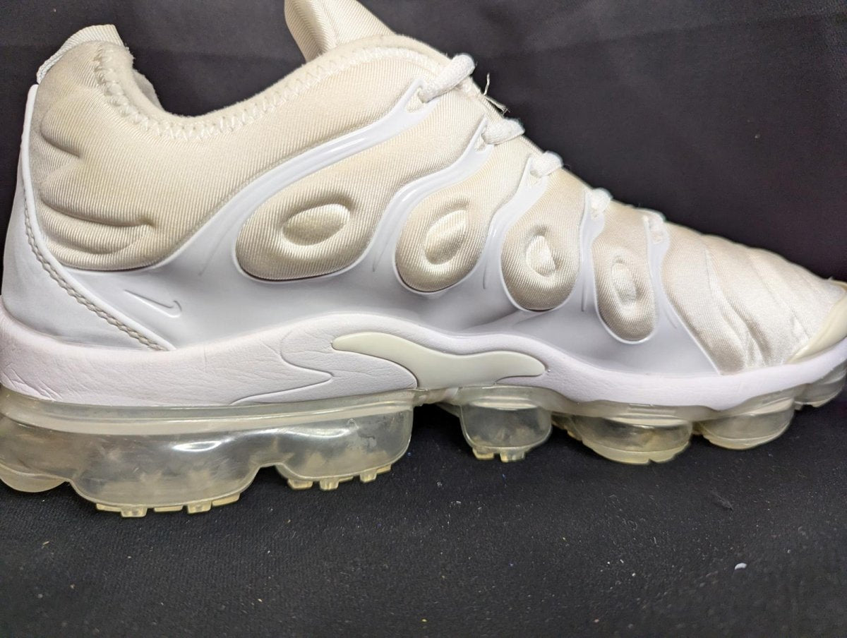 Nike Air VaporMax Plus "Triple White" Used VGC Size 13 924453 - 100 Off White - Sole & Drip