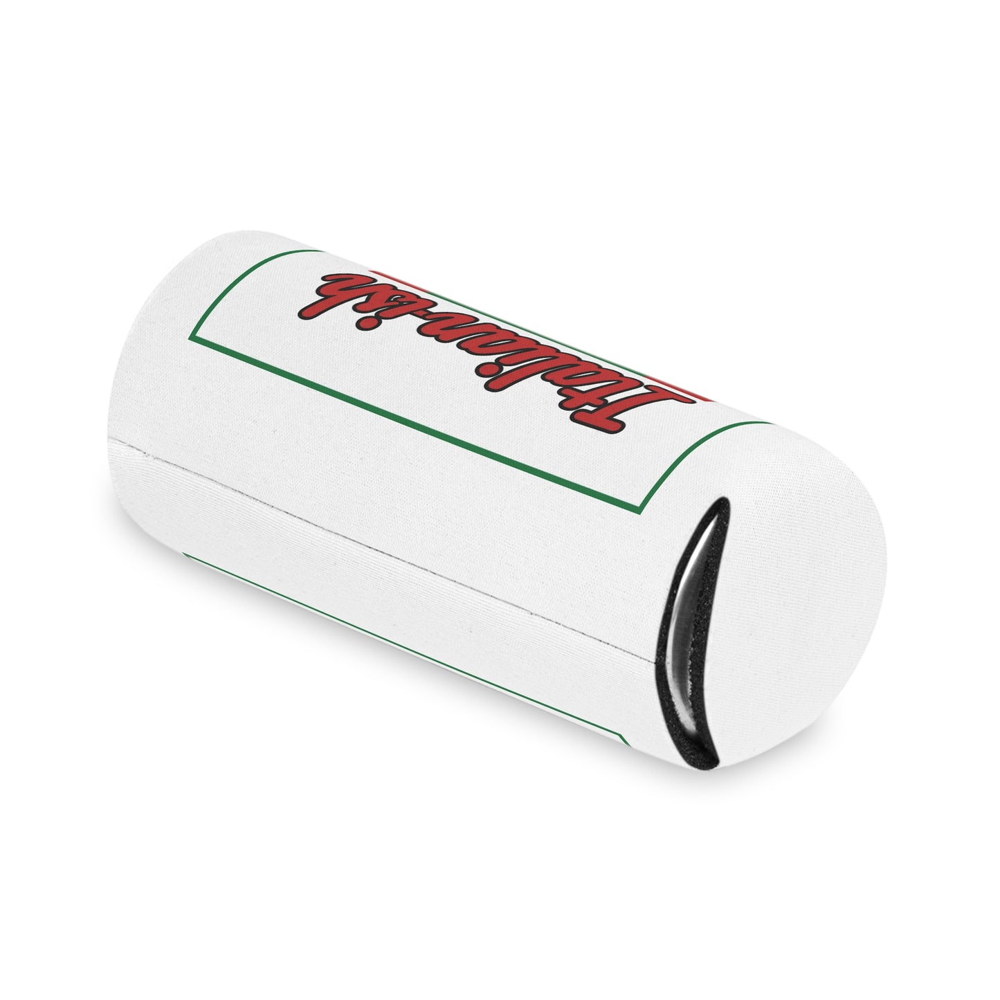 Italian-ish Can Cooler – Retro Script with Italy Flag Accent