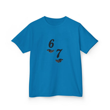 Kids Tee “6 7” Minimalist Graphic — Six Seven Backprint