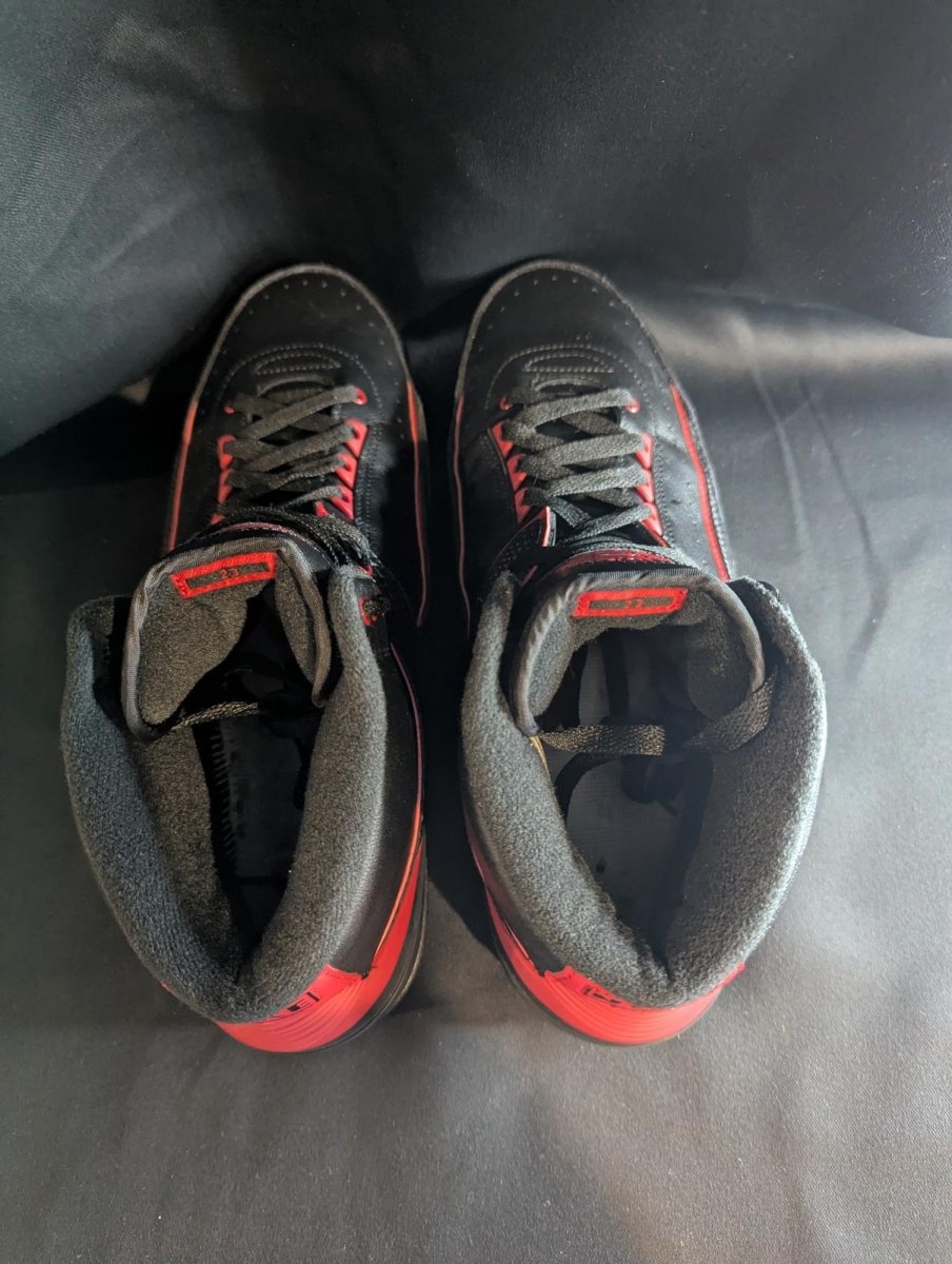 Jordan 2 Retro "Alternate '87" Black Red Size 13 Used VGC 834274 - 001 High Top - Sole & Drip