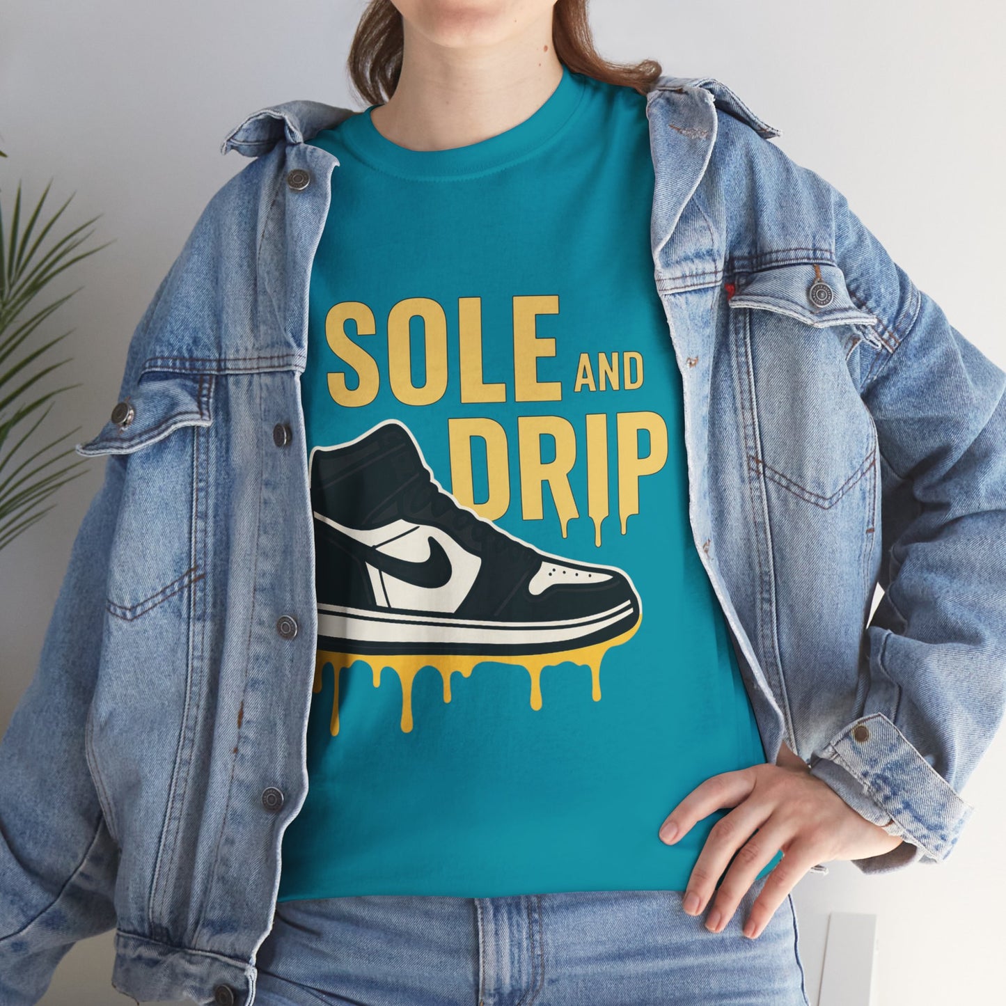 Sole and Drip Short Sleeve Tee — Sneaker Graphic Shirt with 'SOLE AND DRIP' Design