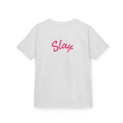 Kids Tee — Pink “Baddie 67” Front & “Slay” Back Graphic - Sole & Drip