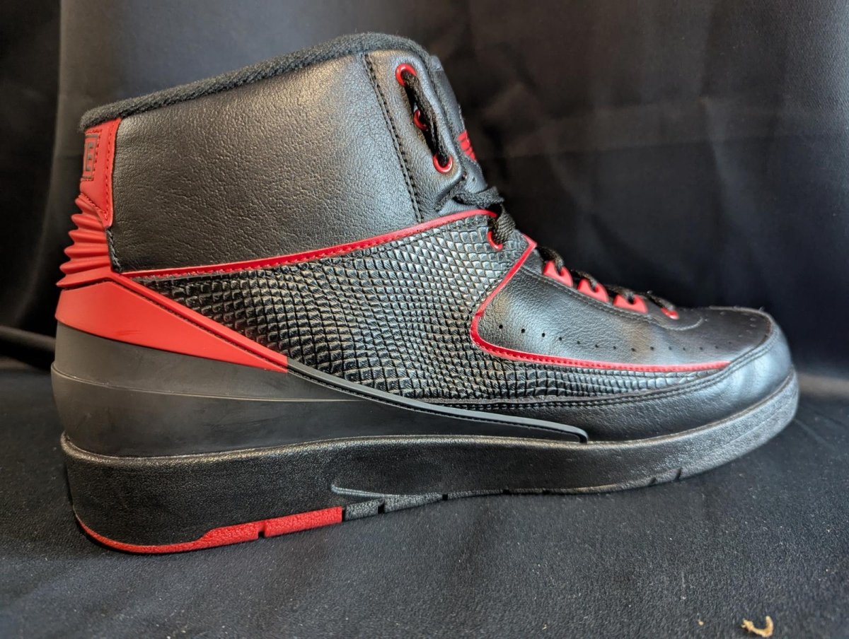 Jordan 2 Retro "Alternate '87" Black Red Size 13 Used VGC 834274 - 001 High Top - Sole & Drip