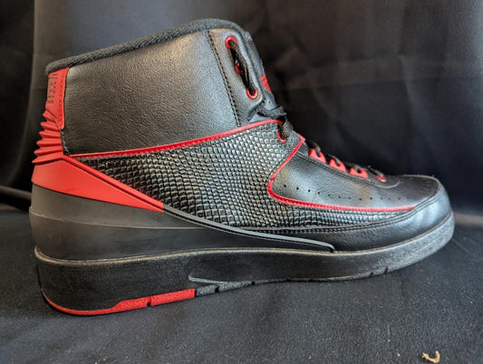 Jordan 2 Retro "Alternate '87" Black Red Size 13 Used VGC 834274 - 001 High Top - Sole & Drip