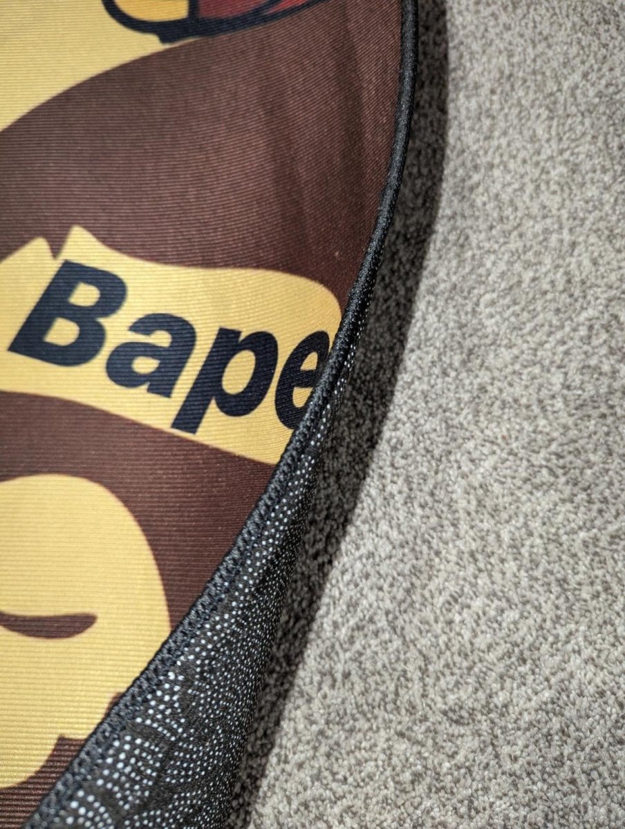 NEW Hypebeast BAPE Baby Milo Multi - Graphic Rug 34x20" Runner Mat Yellow/Brown - Sole & Drip