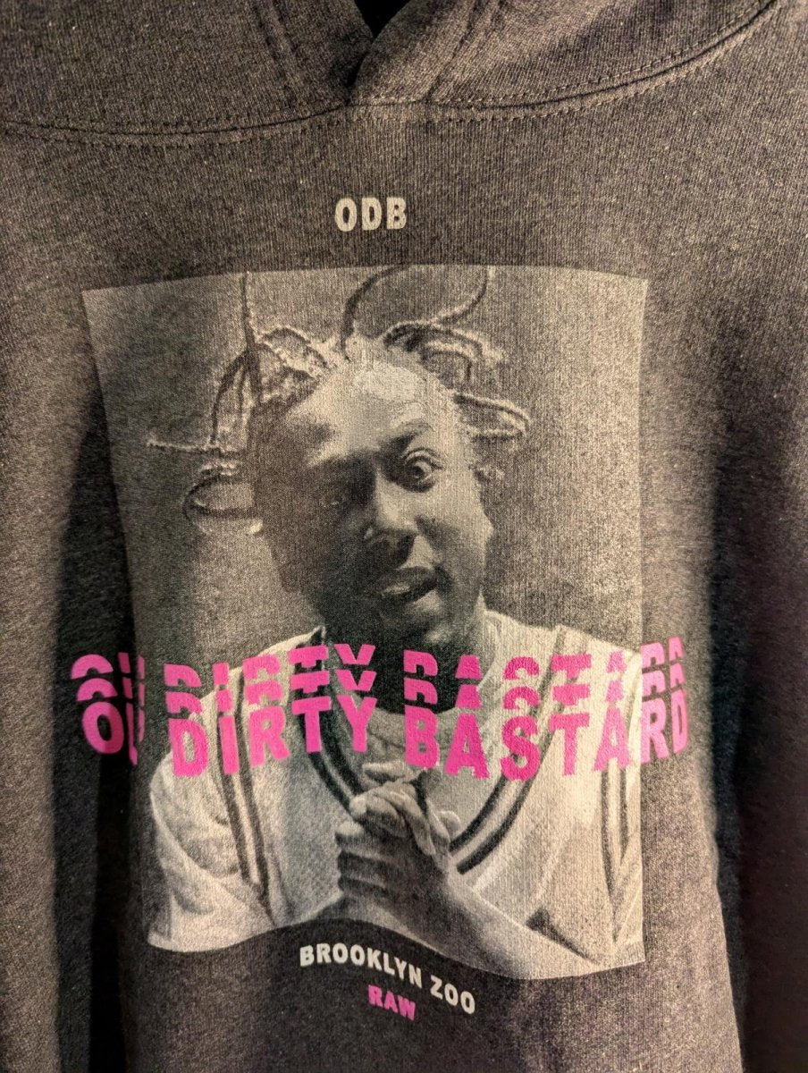 NWT Ol' Dirty Bastard ODB "Brooklyn Zoo RAW" Pullover Hoodie Gray Medium Rap Hip - Sole & Drip