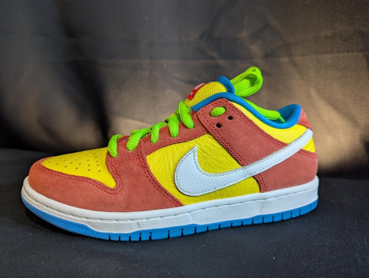 Nike SB Dunk Low Pro "Bart Simpson" Red Yellow Size 6 Used VGC BQ6817 - 602 - Sole & Drip