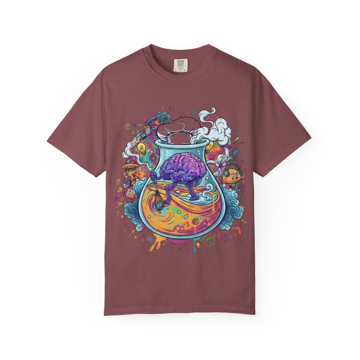 "Let Me Cook" T-Shirt — Colorful Chef Brain Illustration - Sole & Drip