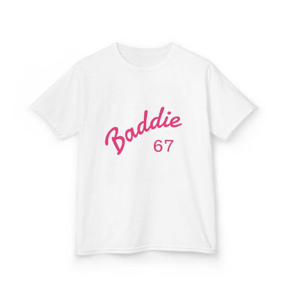 Kids Tee — Pink “Baddie 67” Front & “Slay” Back Graphic - Sole & Drip
