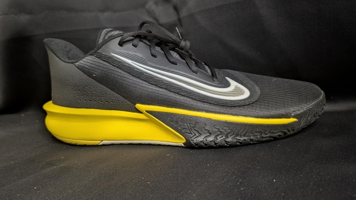 NEW Nike Precision VII Basketball Shoes Black Yellow Men's Size 14 HJ9153 - 001 - Sole & Drip