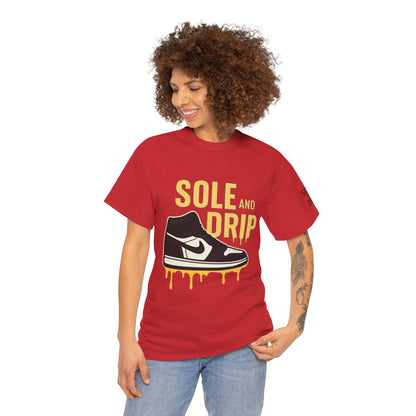 Sole and Drip Short Sleeve Tee — Sneaker Graphic Shirt with 'SOLE AND DRIP' Design