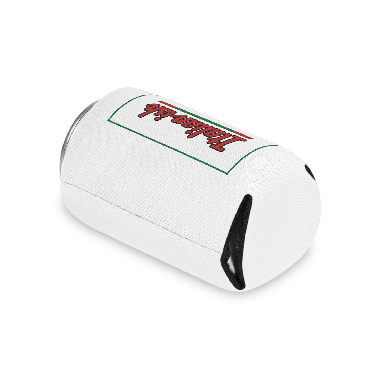 Italian-ish Can Cooler – Retro Script with Italy Flag Accent