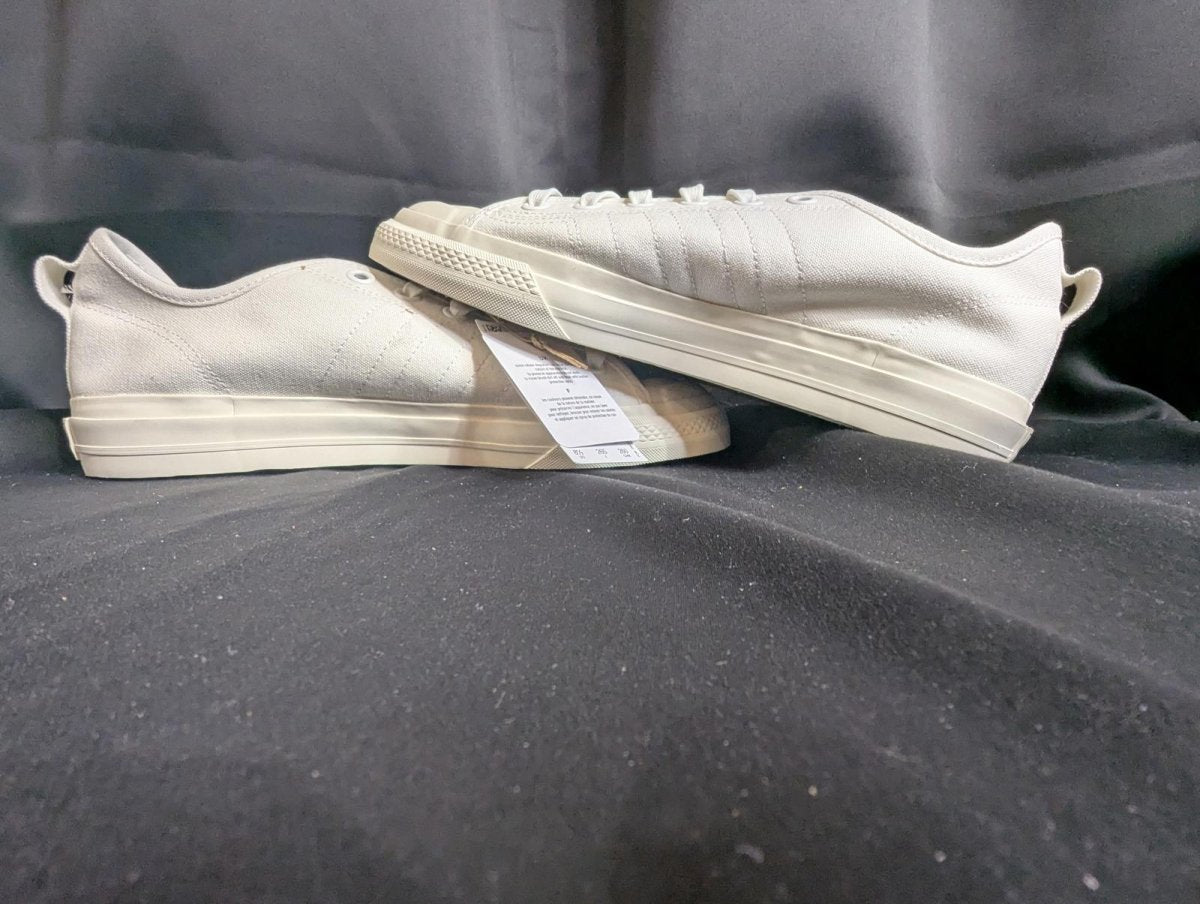 NEW NIB Adidas Nizza RF "Triple White" Canvas Retro Size 8.5 EF1883 Clean Look - Sole & Drip