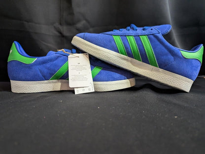 NEW Adidas Gazelle "Royal Blue/Lucid Green" Suede Size 7.5 Retro Sneaker JH5389 - Sole & Drip