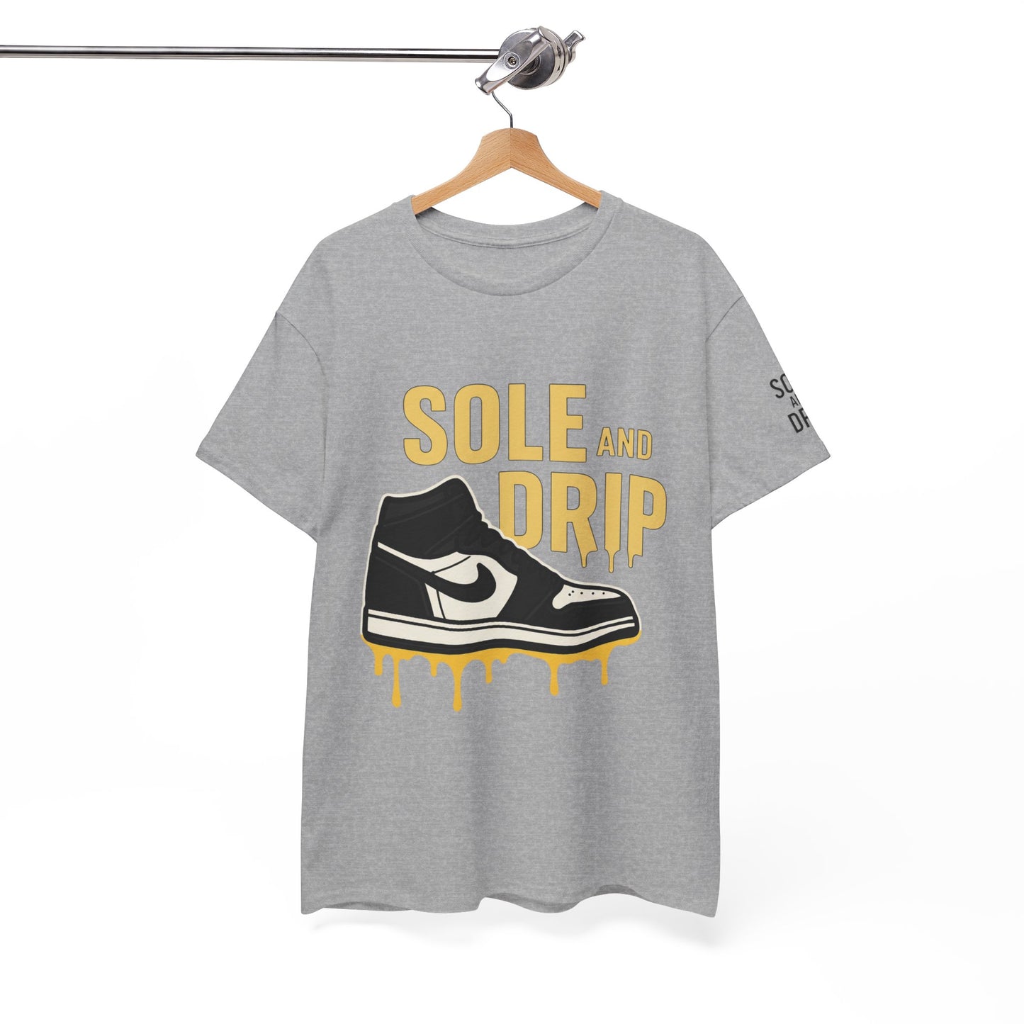 Sole and Drip Short Sleeve Tee — Sneaker Graphic Shirt with 'SOLE AND DRIP' Design