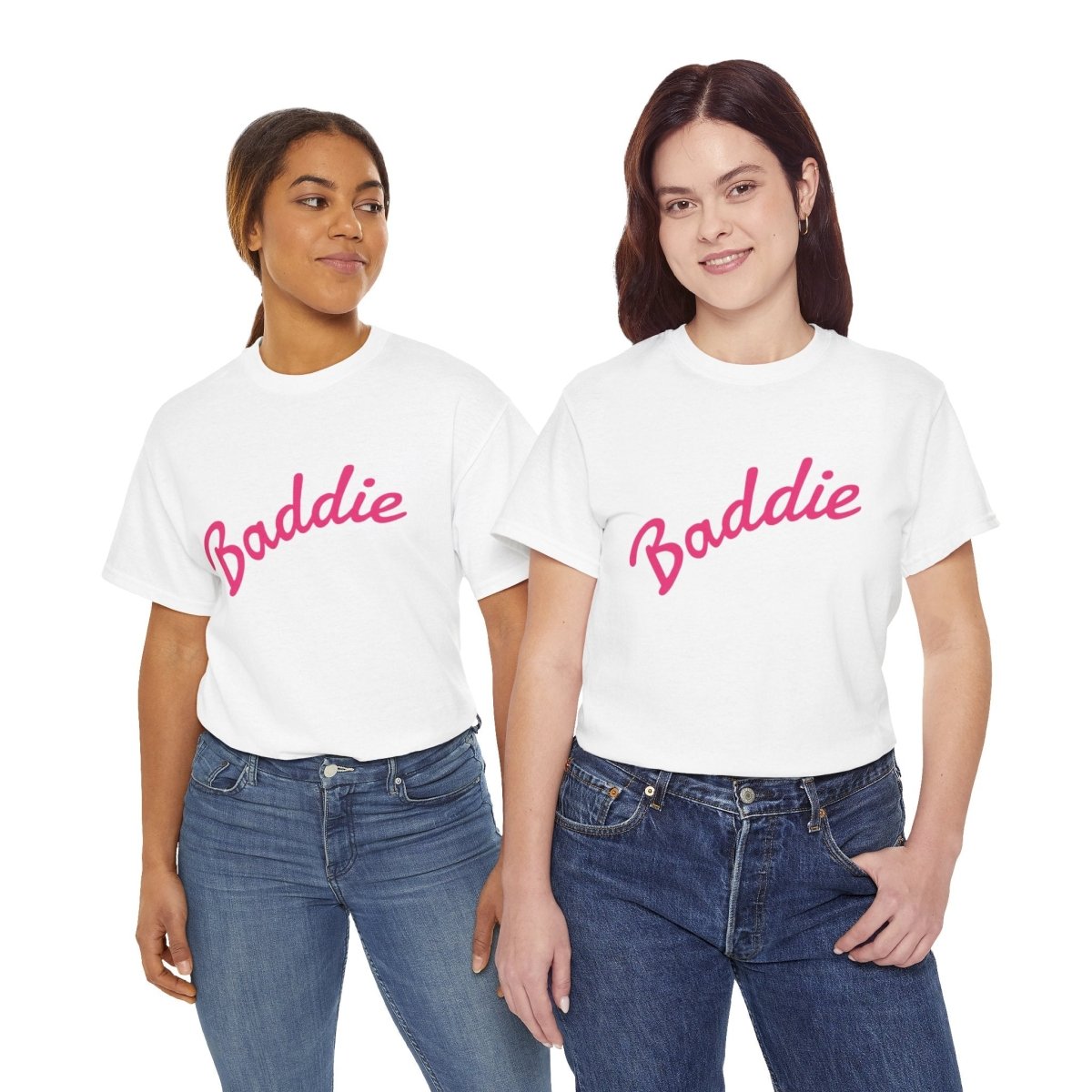 Baddie Script Tee — Pink Retro Graphic T‑Shirt - Sole & Drip