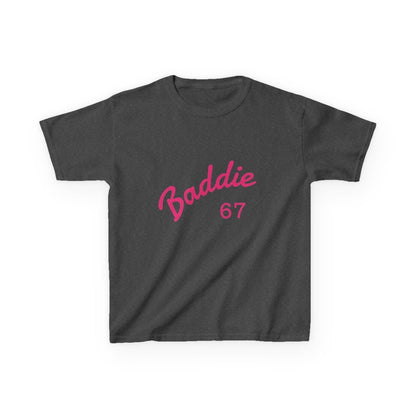 Kids Tee — Pink “Baddie 67” Front & “Slay” Back Graphic - Sole & Drip