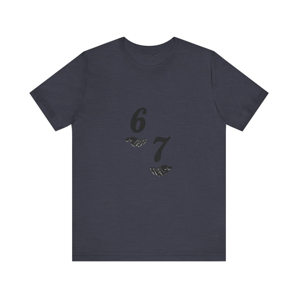6 7 W hands Tee — Minimal 6 7 w/hands Graphic T-Shirt - Sole & Drip