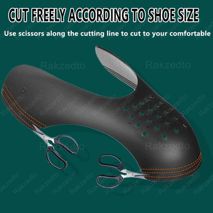 2 - Pack Crease Guards Shoe Shields Sneaker Toe Box Protector Large (White/Black) - Sole & Drip