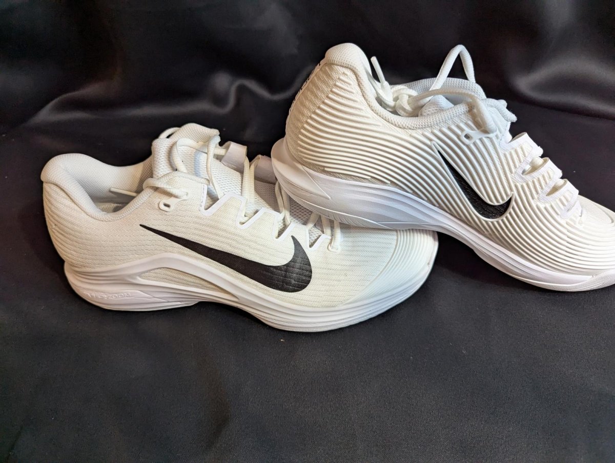 NEW NIB Nike Court Air Zoom Vapor 12 HC Tennis Shoe White Black Men's 10 FV5552 - Sole & Drip