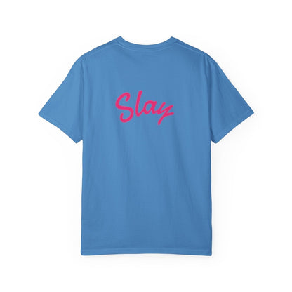 Baddie 67 T-Shirt — Pink Script "Baddie" Front & "Slay" Back - Sole & Drip