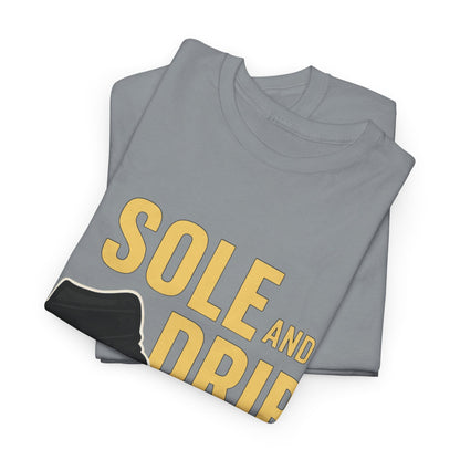 Sole and Drip Short Sleeve Tee — Sneaker Graphic Shirt with 'SOLE AND DRIP' Design