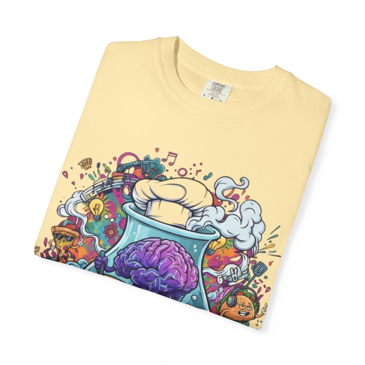 "Let Me Cook" T-Shirt — Colorful Chef Brain Illustration - Sole & Drip