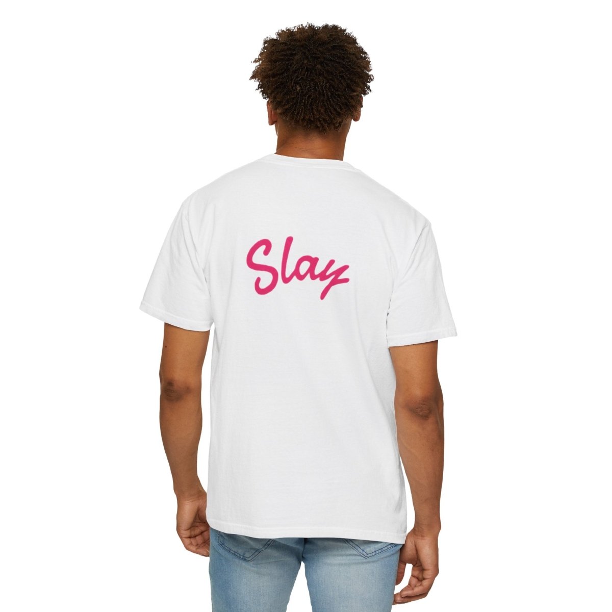 Baddie 67 T-Shirt — Pink Script "Baddie" Front & "Slay" Back - Sole & Drip
