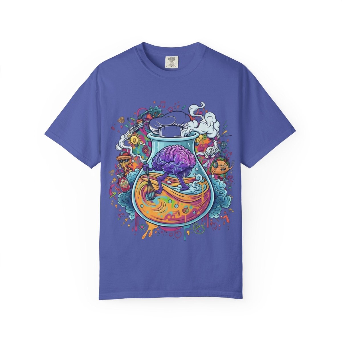 "Let Me Cook" T-Shirt — Colorful Chef Brain Illustration - Sole & Drip