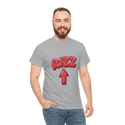 Adult Tee — Playful "RIZZ" Arrow Graphic Shirt