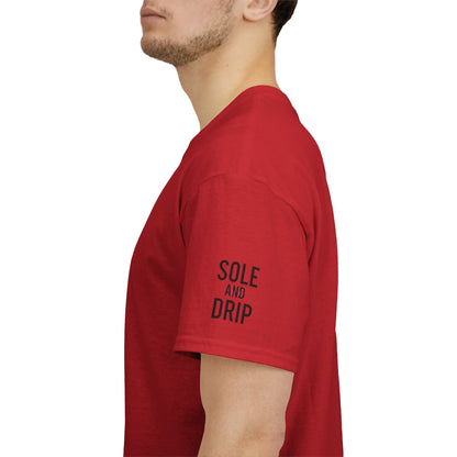 Sole and Drip Short Sleeve Tee — Sneaker Graphic Shirt with 'SOLE AND DRIP' Design