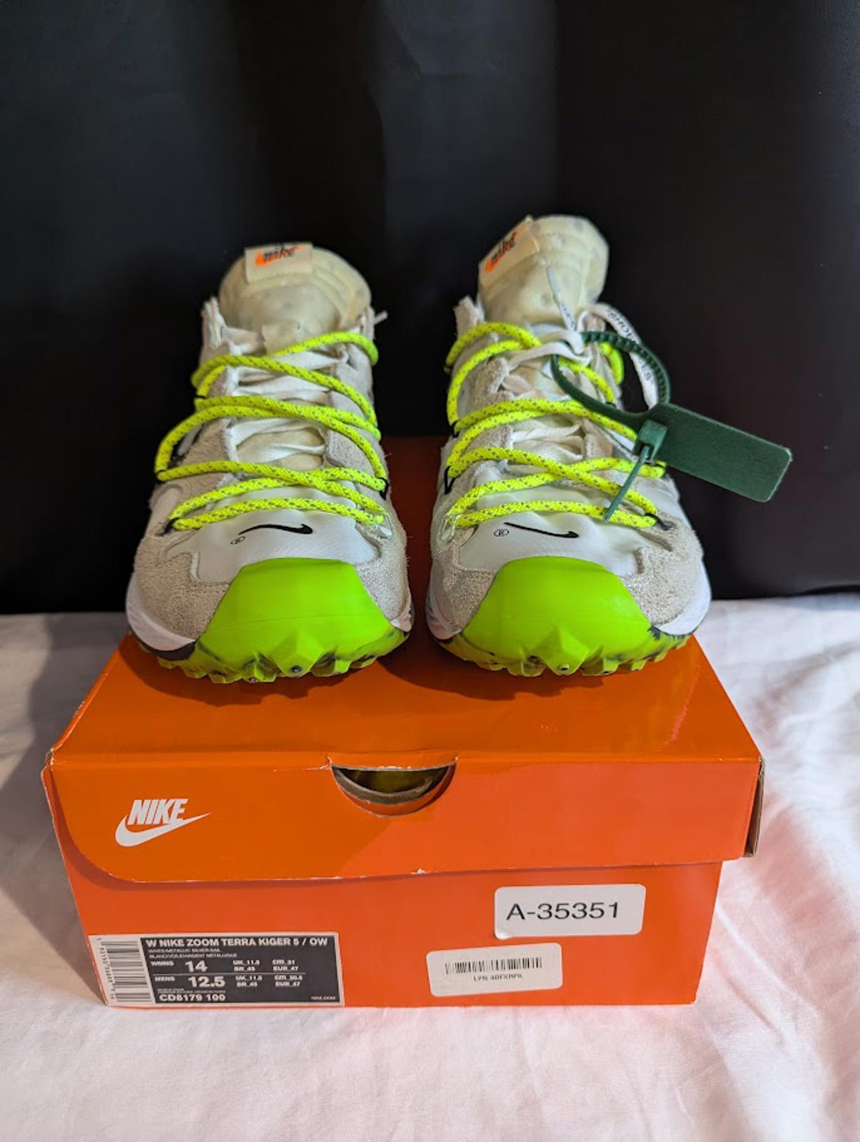 OFF-WHITE x Nike Air Zoom Terra Kiger 5 White 14W/12.5M Used ExcellentCD8179-100