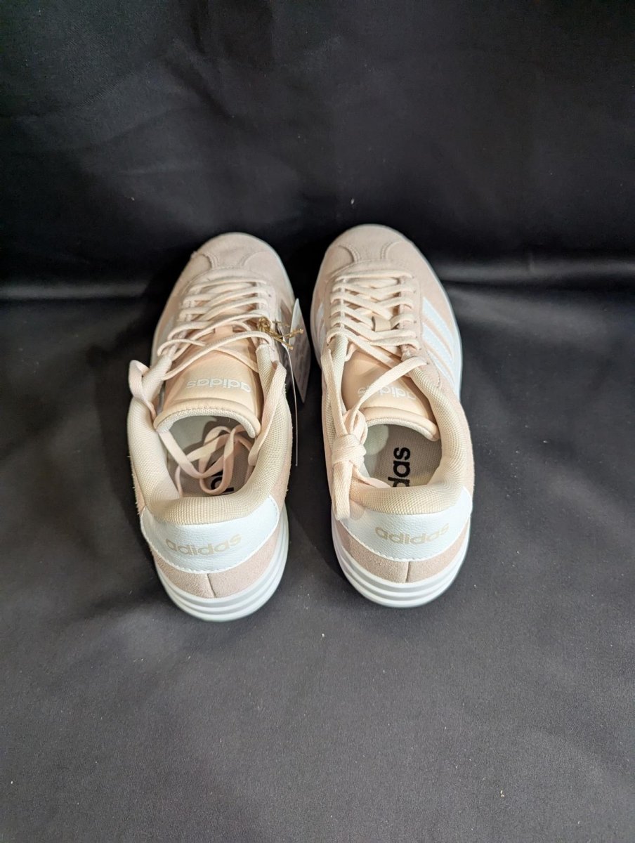 NEW Adidas Pink Suede Platform Sneakers Cloud White Size 6.5 Casual Shoes - Sole & Drip