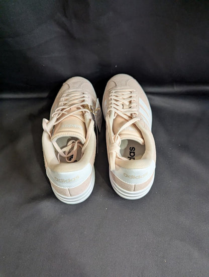 NEW Adidas Pink Suede Platform Sneakers Cloud White Size 6.5 Casual Shoes - Sole & Drip