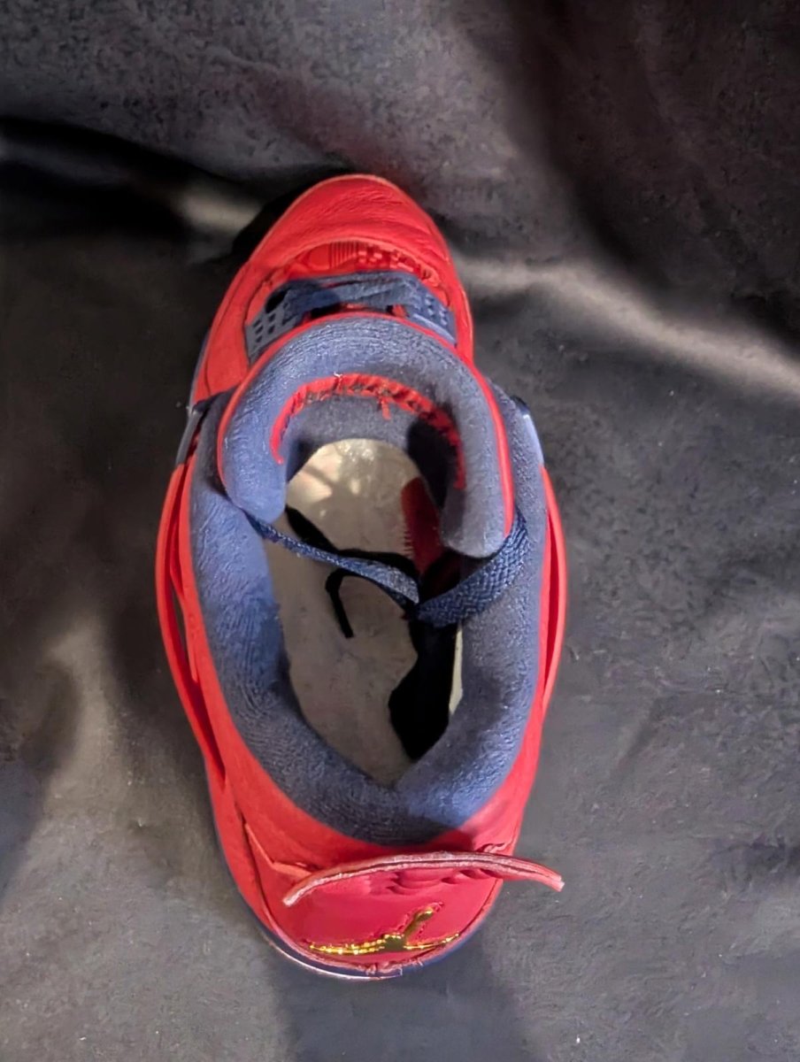 Jordan 4 Retro SE "FIBA" Red Blue Size 13 Used VGC CI1184 - 617 minor Sole Flaw - Sole & Drip