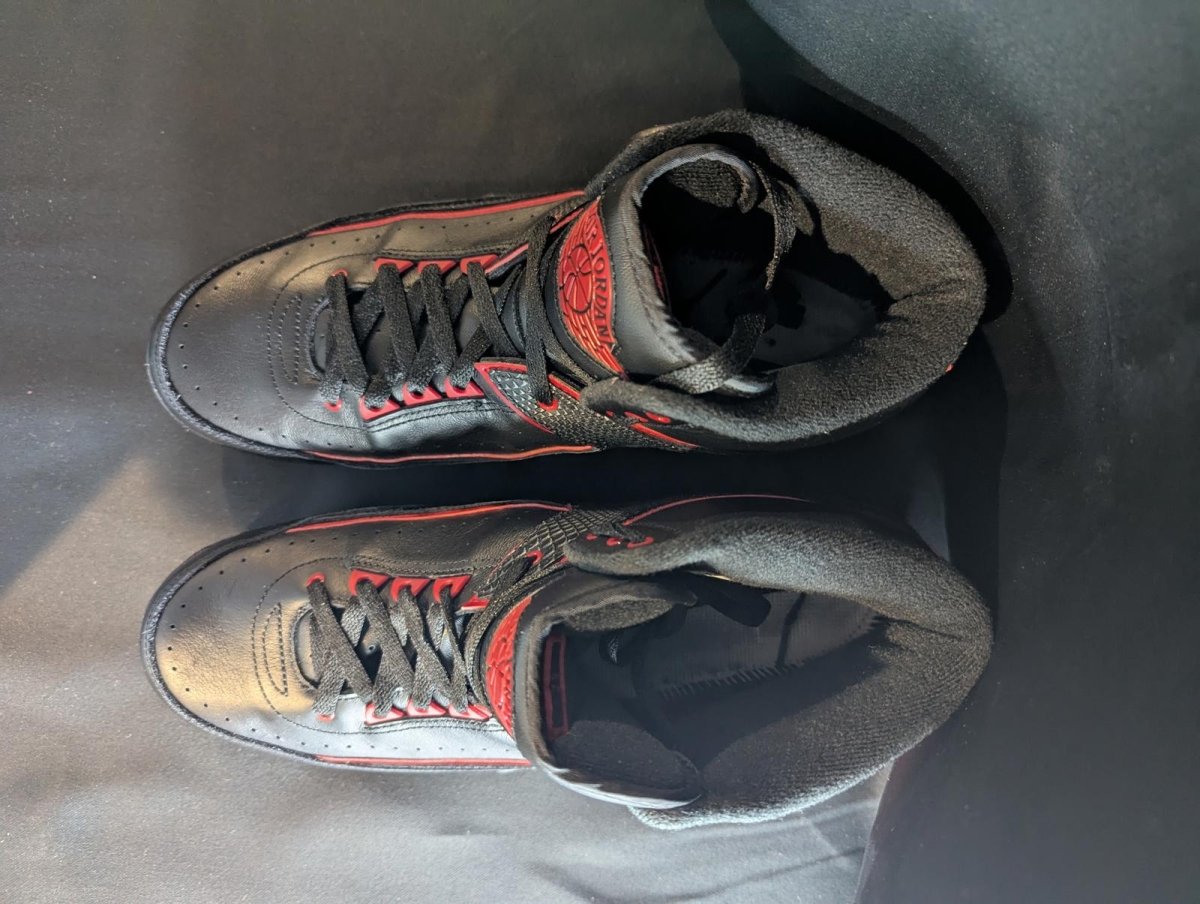 Jordan 2 Retro "Alternate '87" Black Red Size 13 Used VGC 834274 - 001 High Top - Sole & Drip