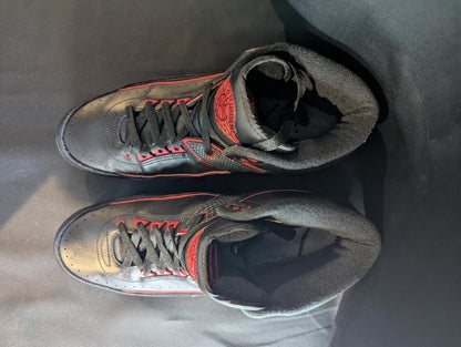 Jordan 2 Retro "Alternate '87" Black Red Size 13 Used VGC 834274 - 001 High Top - Sole & Drip